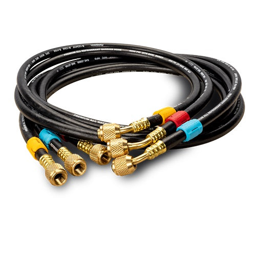 FIELDPIECE - HR3 3 x Premium Black Refrigerant Hoses [1.5mtr] with 1/4" Fittings