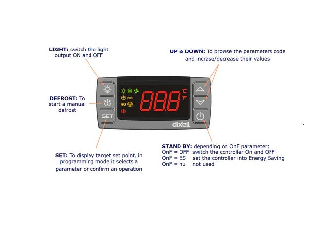 DIXELL - XR20CX - BLUE - Medium Temp Controller 240v